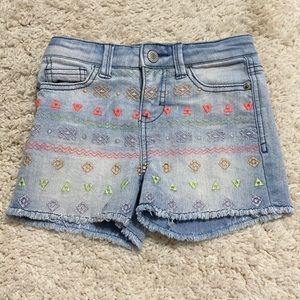 Girls Festive Denim Shorts